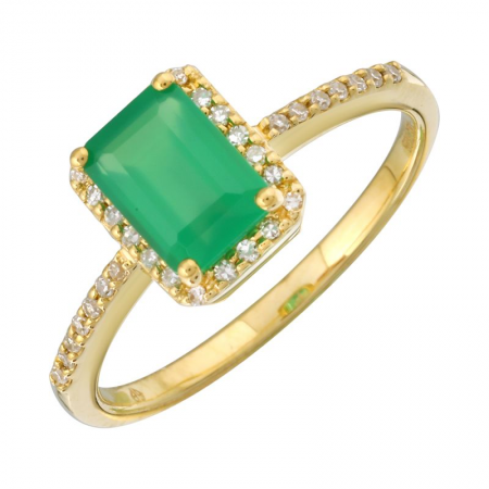 Agate diamond ring