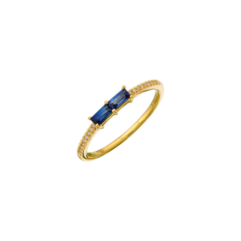 Blue Twins Ring