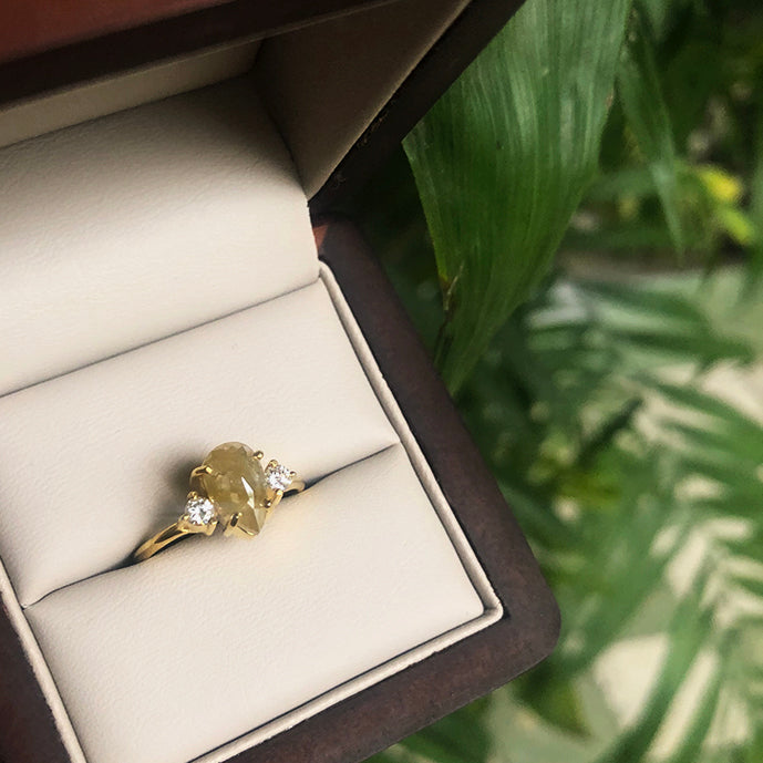 Canary Drop Ring