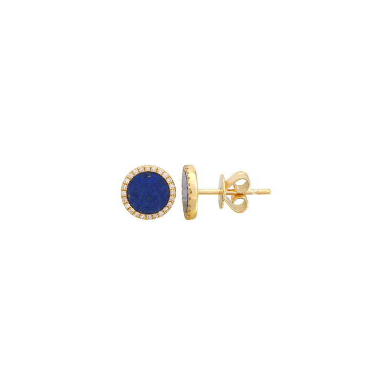 Single Blue Circle Earring