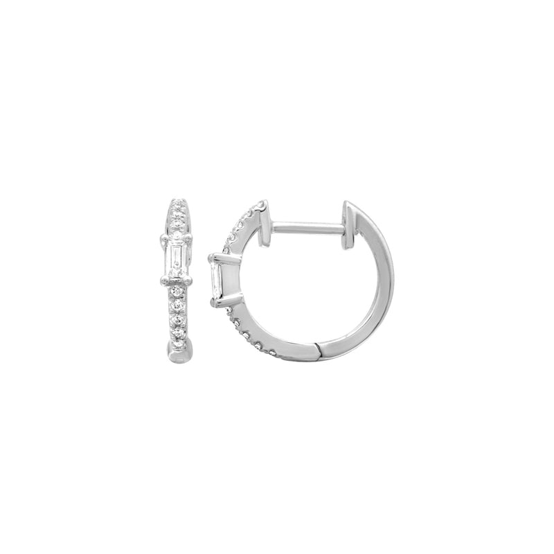 Single Eternity Baguette Earring