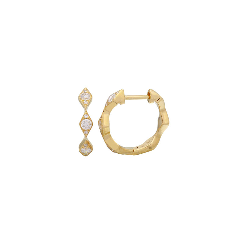 Single Eternity Kite Huggie Earring
