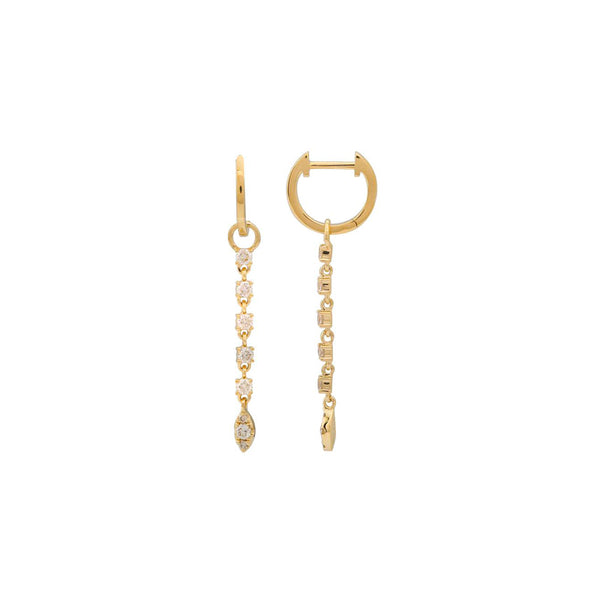 Single Eye Charm Huggie Earring
