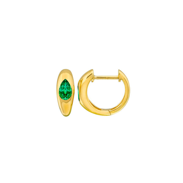 Single Sage Huggie Earring