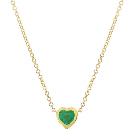 Little Heart Esmerald Necklace