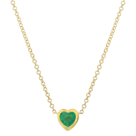 Collar Little Heart de esmeralda