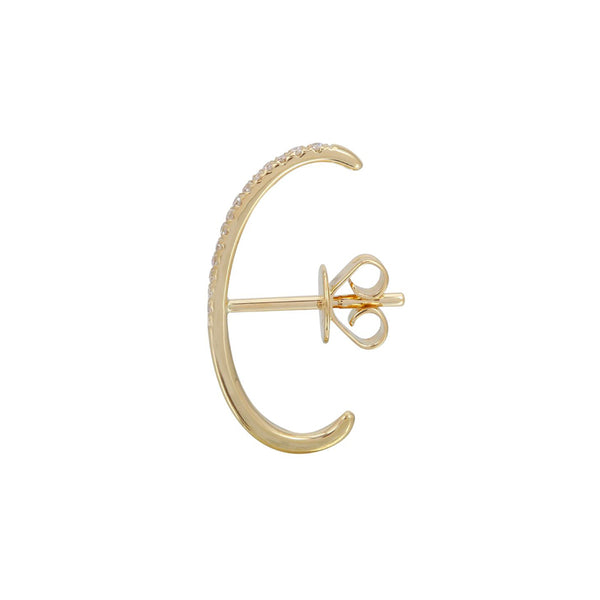 White Curve Single Earring